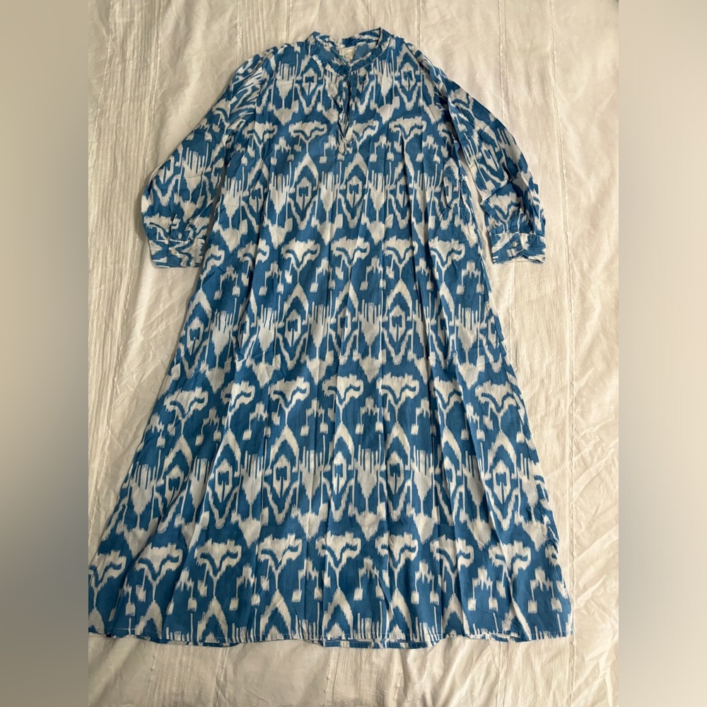 Livro Classic Kurta Blue Ikat Size Xl